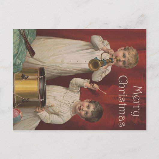 メリークリスマスヴィンテージアート ポストカード (正面)