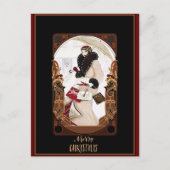 メリークリスマスヴィンテージアールデコ ポストカード (正面)