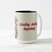 メリークリスマスヴィンテージオレンジトラック ツートーンマグカップ (正面右)