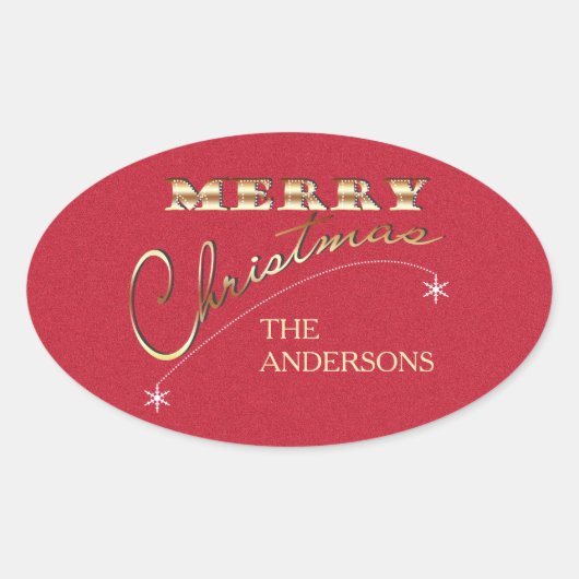 メリークリスマスヴィンテージオーナメント – ステッカー (正面)