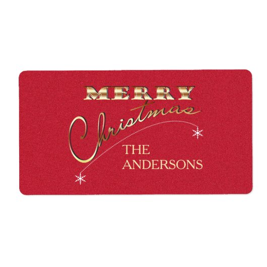 メリークリスマスヴィンテージオーナメント – ラベル (正面)