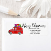 メリークリスマスヴィンテージカーラベル ラベル (インサイチュ)