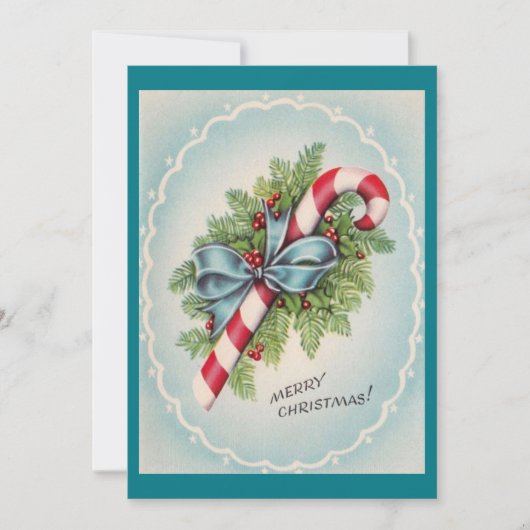 メリークリスマスヴィンテージキャンディーケーン シーズンカード (正面)