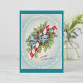 メリークリスマスヴィンテージキャンディーケーン シーズンカード (スタンド正面)