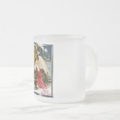 メリークリスマスヴィンテージクリスマスエンジェルデザイン フロストグラスマグカップ (正面右)