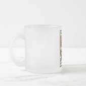 メリークリスマスヴィンテージクリスマスエンジェルデザイン フロストグラスマグカップ (左)