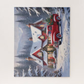 メリークリスマスヴィンテージコテージ ジグソーパズル (縦)