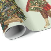 メリークリスマスヴィンテージコラージュとサンタ ラッピングペーパー (ロールコーナー)