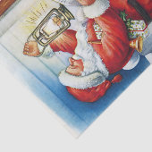 メリークリスマスヴィンテージサンタがあなたの玄関口で 薄葉紙 (詳細)
