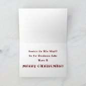 メリークリスマスヴィンテージサンタカード シーズンカード (内部)