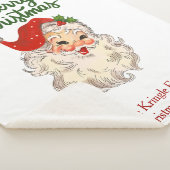 メリークリスマスヴィンテージサンタクロース一家 シェルパブランケット (3/4)