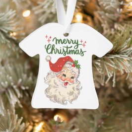 メリークリスマスヴィンテージサンタクロース家族の休日 オーナメント