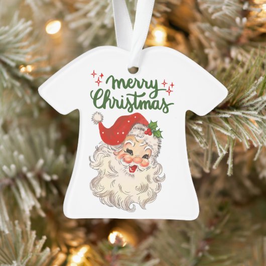 メリークリスマスヴィンテージサンタクロース家族の休日 オーナメント (ツリー)