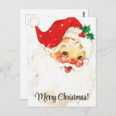 メリークリスマスヴィンテージサンタクロース ポストカード (正面/裏面)