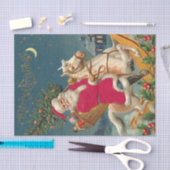 メリークリスマスヴィンテージサンタクロース 薄葉紙 (クラフト)