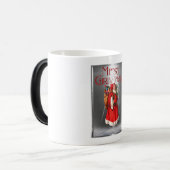 メリークリスマスヴィンテージサンタデザイン モーフィングマグカップ (正面左)