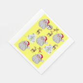 メリークリスマスヴィンテージサンタナプキンス スタンダードランチョンナプキン (角)