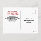 メリークリスマスヴィンテージサンタファミリーホリデーホー ポストカード (裏面)