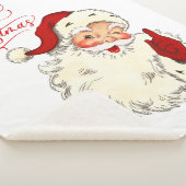 メリークリスマスヴィンテージサンタファミリーホー休日 シェルパブランケット (3/4)