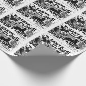 メリークリスマスヴィンテージサンタラッピング紙 ラッピングペーパー (角)