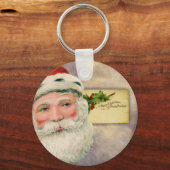 メリークリスマスヴィンテージサンタ キーホルダー (正面)