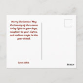 メリークリスマスヴィンテージサンタ&トナカイ ポストカード (裏面)