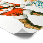 メリークリスマスヴィンテージサンタ ポスター (角)