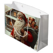 メリークリスマスヴィンテージサンタ ラージペーパーバッグ (裏面アングル)