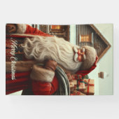 メリークリスマスヴィンテージサンタ 横断幕 (横)