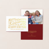 メリークリスマスヴィンテージシャルボードゴールドフォイル 箔カード (ディスプレー)