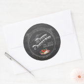 メリークリスマスヴィンテージシャルボード ラウンドシール (封筒)