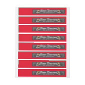 メリークリスマスヴィンテージシャルボード ラップアラウンド宛名ラベル (シート)