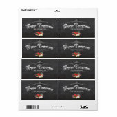 メリークリスマスヴィンテージシャルボード ラベル (フルシート)