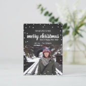 メリークリスマスヴィンテージシャルボード |写真 シーズンポストカード (スタンド正面)