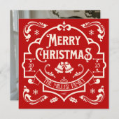 メリークリスマスヴィンテージスタイルデザイン (正面/裏面)