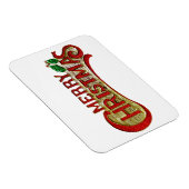 メリークリスマスヴィンテージスタイルホリデーギフトマグネット マグネット (右側)