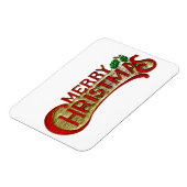 メリークリスマスヴィンテージスタイルホリデーギフトマグネット マグネット (左側)