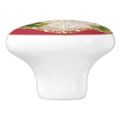 メリークリスマスヴィンテージスタイルホリデーデコール セラミックノブ (側面)