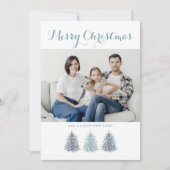 メリークリスマスヴィンテージツリー写真 シーズンカード (正面)