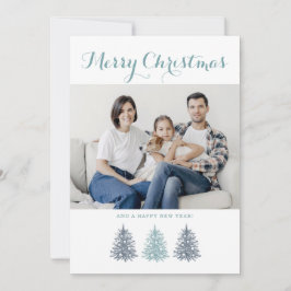 メリークリスマスヴィンテージツリー写真 シーズンカード