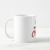 メリークリスマスヴィンテージデザイン | 赤と緑 コーヒーマグカップ (左)