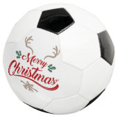 メリークリスマスヴィンテージデザイン | 赤と緑 サッカーボール (3/4)