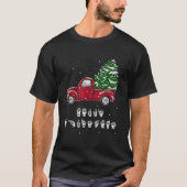 メリークリスマスヴィンテージトラックハンドサイン言語X Tシャツ (正面)
