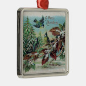 メリークリスマスヴィンテージバーズセラミックオーナメント メタルオーナメント (右)