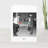 メリークリスマスヴィンテージフズボル写真 シーズンカード (裏面)