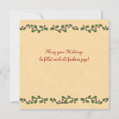 メリークリスマスヴィンテージフラットクリスマスカード シーズンカード (裏面)