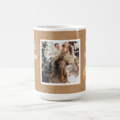 メリークリスマスヴィンテージブラウン家族写真 コーヒーマグカップ (中央)