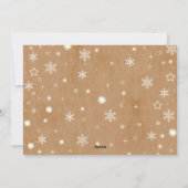 メリークリスマスヴィンテージブラウン家族写真 シーズンカード (裏面)