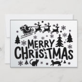 メリークリスマスヴィンテージホリデーカード シーズンカード (正面)