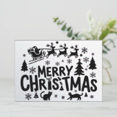 メリークリスマスヴィンテージホリデーカード シーズンカード (スタンド正面)